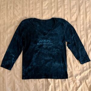 Harley-Davidson Dark Blue V-Neck Shirt